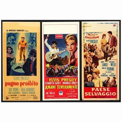 663. Italian Locandinas (3) (13" x 27"); Fine+ Folded ### ELVIS POSTER LOT (1957-1962)