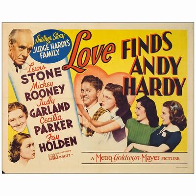 664. Half Sheet (22" x 28"); Fine+ Folded ### LOVE FINDS ANDY HARDY (1938)