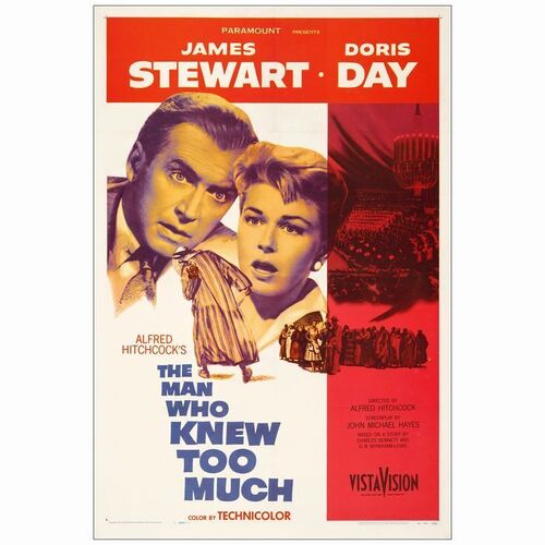 675. One Sheet (27" x 41"); Very Fine- on Linen ### THE MAN WHO KNEW TOO MUCH (1956)