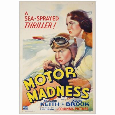 688. One Sheet (27.25" x 40.5"); Very Good- on Linen ### MOTOR MADNESS (1937)