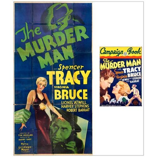 691. Three Sheet and Pressbook (39.75" x 78" & 14" x 20"); Good+ Folded ### THE MURDER MAN (1935)