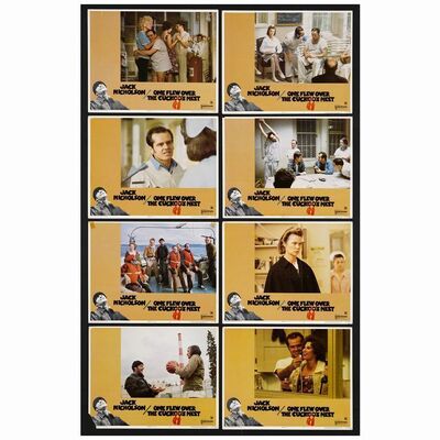 698. Lobby Card Set (11" x 14"); Fine+ ### ONE FLEW OVER THE CUCKOO'S NEST (1975)
