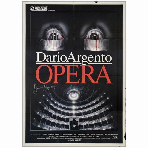 700. Italian 2 Fogli (39" x 55") Signed by Director Dario Argento; Fine Folded ### OPERA (1987)