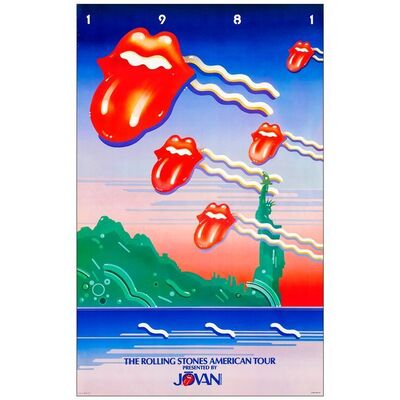 738. Concert Poster (22.75" x 36"); Very Fine Rolled ### ROLLING STONES AMERICAN TOUR 1981 (1981)
