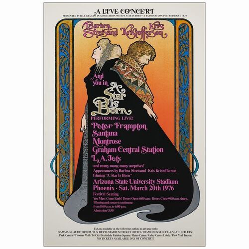 756. One Sheet (27" x 41"); Special Concert Style; Very Fine+ Rolled ### A STAR IS BORN (1976)