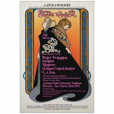 756. One Sheet (27" x 41"); Special Concert Style; Very Fine+ Rolled ### A STAR IS BORN (1976)