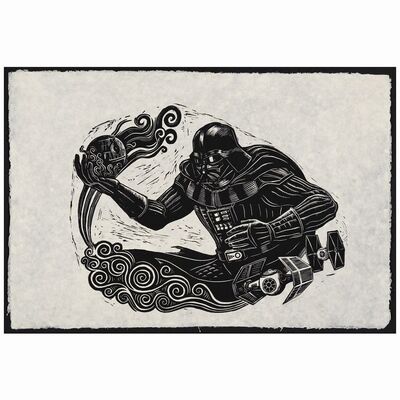 777. Hand-Signed Limited Edition Linocut Print on Lokta Paper (30" x 20") Signed by Peter Santa-Maria (AKA Attack Peter); Very Fine+ Rolled ### STAR WARS: DARTH VADER (2018)