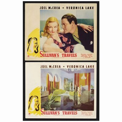 781. Lobby Cards (2) (11" x 14"); Fine+ ### SULLIVAN'S TRAVELS (1941)