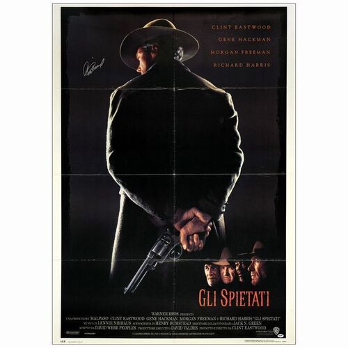 805. Italian 2 Fogli (39.25" x 55") Signed by Director and star Clint Eastwood (PSA/DNA COA); Very Fine Folded ### UNFORGIVEN (1992)