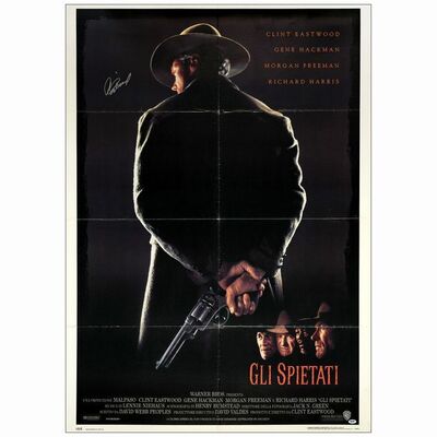 805. Italian 2 Fogli (39.25" x 55") Signed by Director and star Clint Eastwood (PSA/DNA COA); Very Fine Folded ### UNFORGIVEN (1992)
