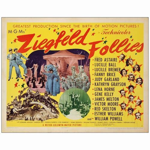 824. Half Sheet (22" x 28"); Style A; Very Fine- Rolled ### ZIEGFELD FOLLIES (1945)