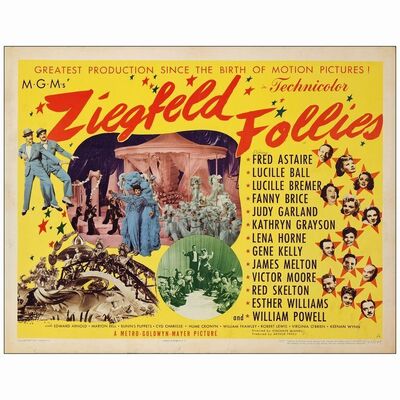 824. Half Sheet (22" x 28"); Style A; Very Fine- Rolled ### ZIEGFELD FOLLIES (1945)
