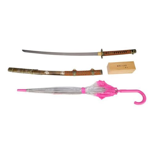 Lot #4: Klaus Hargreeves's (Robert Sheehan) Season 1 Umbrella with Katana Artifact and Cleaning Kit ### UMBRELLA ACADEMY, THE (2019 - 2024)