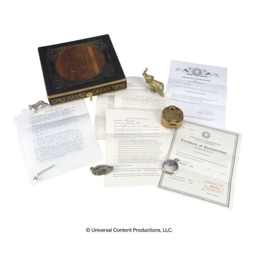 Lot #6: Klaus Hargreeves's (Robert Sheehan) Sir Reginald's Office Ornate Box and Stolen Items ### UMBRELLA ACADEMY, THE (2019 - 2024)