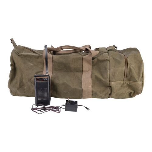 Lot #9: Diego Hargreeves's (David Castaneda) Early Seasons Duffle Bag and Police Scanner ### UMBRELLA ACADEMY, THE (2019 - 2024)