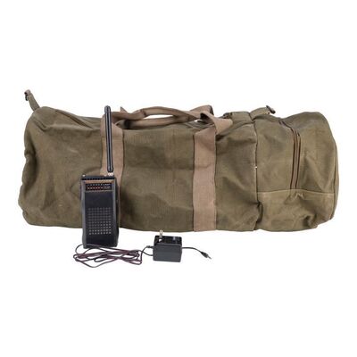 Lot #9: Diego Hargreeves's (David Castaneda) Early Seasons Duffle Bag and Police Scanner ### UMBRELLA ACADEMY, THE (2019 - 2024)
