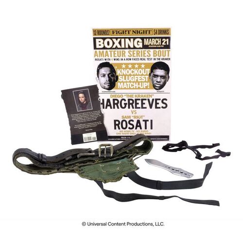 Lot #17: Diego Hargreeves's (David Castaneda) Personal Accessories with Metal Knife ### UMBRELLA ACADEMY, THE (2019 - 2024)