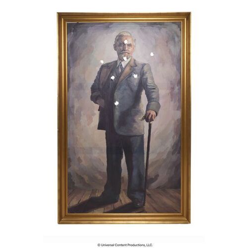 Lot #19: Sir Reginald Hargreeves's (Colm Feore) Screen-Matched Bullet-Ridden Framed Portrait Print ### UMBRELLA ACADEMY, THE (2019 - 2024)