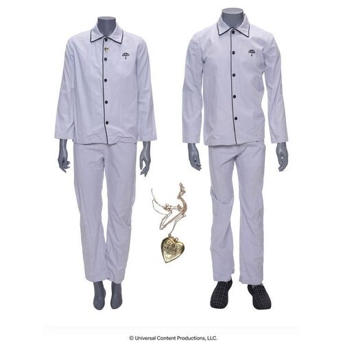 Lot #24: Luther Hargreeves (Cameron Brodeur) and Young Allison's (Eden Cupid) Pajama Costumes with Locket ### UMBRELLA ACADEMY, THE (2019 - 2024)