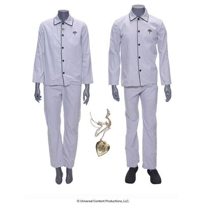 Lot #24: Luther Hargreeves (Cameron Brodeur) and Young Allison's (Eden Cupid) Pajama Costumes with Locket ### UMBRELLA ACADEMY, THE (2019 - 2024)