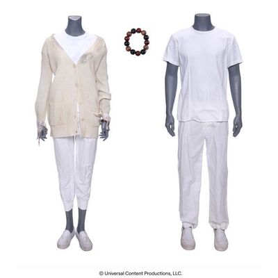 Lot #35: Diego Hargreeves (David Castaneda) and Lila Pitts' (Ritu Arya) Sanitarium Costumes ### UMBRELLA ACADEMY, THE (2019 - 2024)