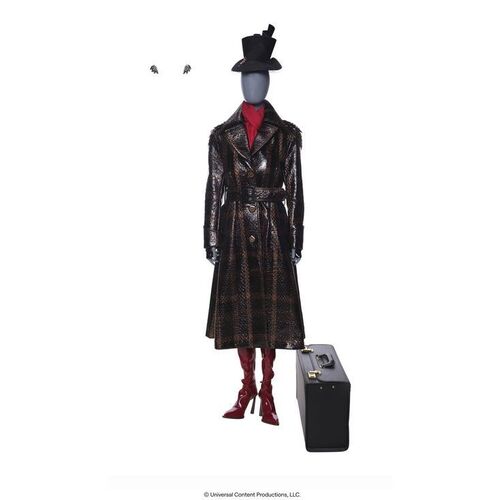Lot #50: The Handler's (Kate Walsh) Season 2 Finale Hero Battle Costume with Hat and Briefcase ### UMBRELLA ACADEMY, THE (2019 - 2024)