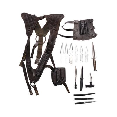 Lot #56: Diego Hargreeves's (David Castaneda) Early Seasons Chest Harness with Knives Set ### UMBRELLA ACADEMY, THE (2019 - 2024)
