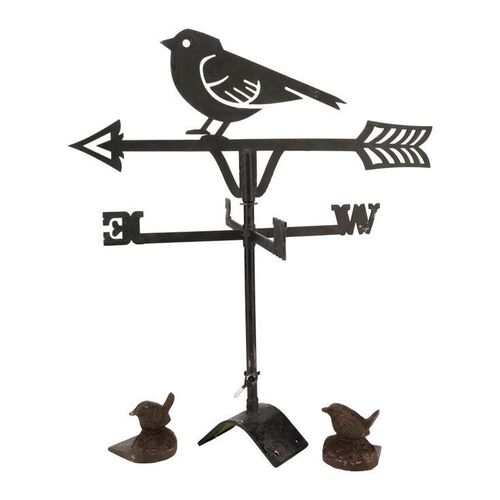Lot #76: Sparrow Academy Rooster Weathervane and Two Door Stoppers ### UMBRELLA ACADEMY, THE (2019 - 2024)