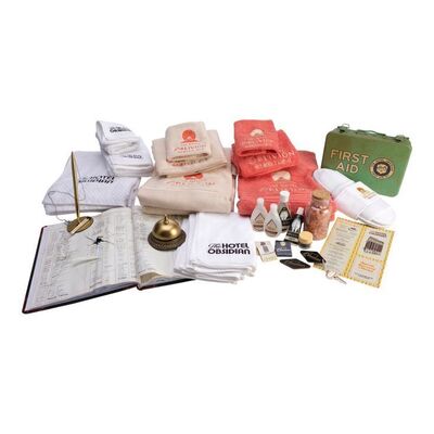 Lot #96: Hotel Obsidian and Hotel Oblivion Products with Front Desk Bell ### UMBRELLA ACADEMY, THE (2019 - 2024)