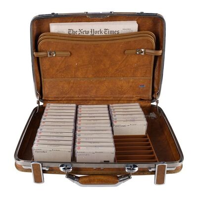 Lot #103: Set of Lester Pocket's (Callum Keith Rennie) Suitcases with Cassette Tapes ### UMBRELLA ACADEMY, THE (2019 - 2024)