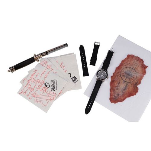 Lot #127: Older Number Five's (Sean Sullivan) Tattoo Skin with Five's (Aidan Gallagher) Accessories ### UMBRELLA ACADEMY, THE (2019 - 2024)