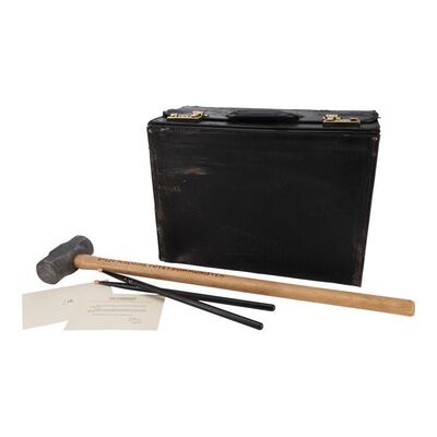 Lot #143: Lila Pitts' (Ritu Arya) Berlin Wall Sledge Hammer, Time Traveling Briefcase, and Accessories ### UMBRELLA ACADEMY, THE (2019 - 2024)