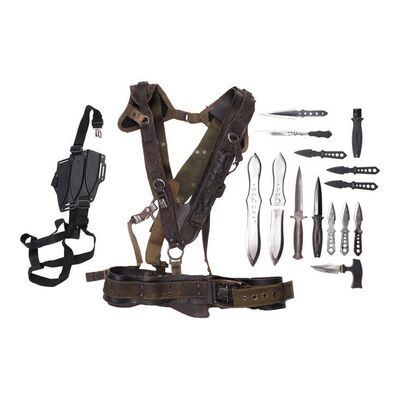Lot #173: Diego Hargreeves's (David Castaneda) Early Seasons Chest Harness with Knives Set ### UMBRELLA ACADEMY, THE (2019 - 2024)