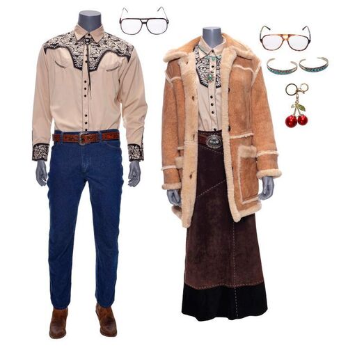 Lot #220: Dr. Jean Thibedeau (Megan Mullally) and Dr. Gene Thibedeau's (Nick Offerman) Dance Scene Costumes ### UMBRELLA ACADEMY, THE (2019 - 2024)