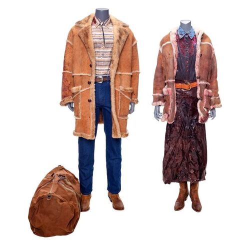 Lot #276: Dr. Jean Thibedeau (Megan Mullally) and Dr. Gene Thibedeau's (Nick Offerman) The Cleanse Bloody Costumes with Duffle Bag ### UMBRELLA ACADEMY, THE (2019 - 2024)