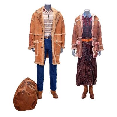 Lot #276: Dr. Jean Thibedeau (Megan Mullally) and Dr. Gene Thibedeau's (Nick Offerman) The Cleanse Bloody Costumes with Duffle Bag ### UMBRELLA ACADEMY, THE (2019 - 2024)