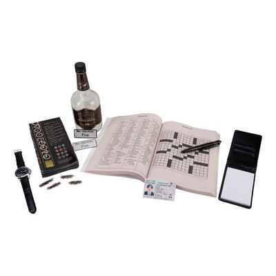 Lot #279: Number Five's (Aidan Gallagher) Max Deli Accessories with Bourbon Whiskey Bottle ### UMBRELLA ACADEMY, THE (2019 - 2024)