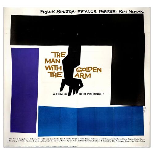 253. Six Sheet (81" x 81"); Very Fine on Linen ### THE MAN WITH THE GOLDEN ARM (1955)