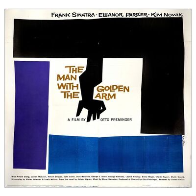 253. Six Sheet (81" x 81"); Very Fine on Linen ### THE MAN WITH THE GOLDEN ARM (1955)
