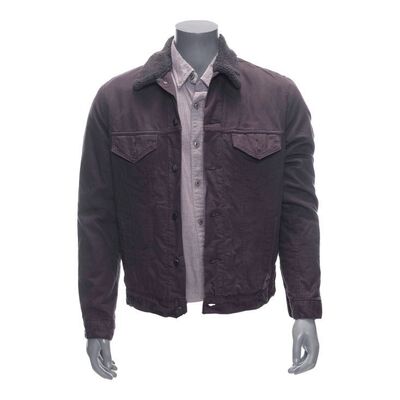Lot #18: Shane Walsh's (Jon Bernthal) Death Scene Black Denim Jacket and Grey Buttoned Shirt ### WALKING DEAD, THE (2010-2022)