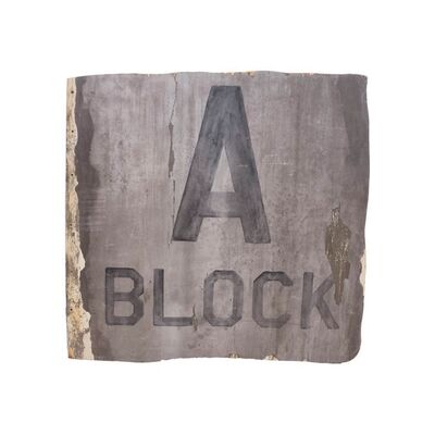 Lot #28: Prison Cell Block A Sign ### WALKING DEAD, THE (2010-2022)
