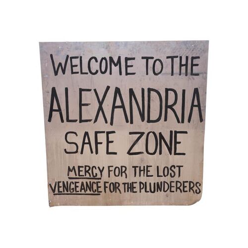 Lot #38: Alexandria Safe Zone Sign ### WALKING DEAD, THE (2010-2022)