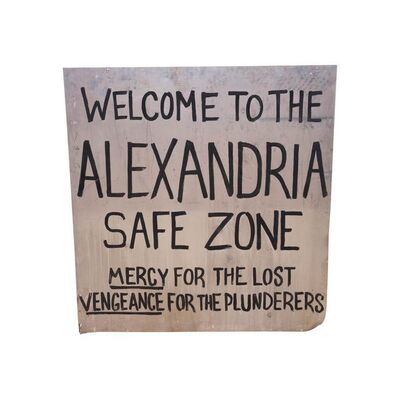 Lot #38: Alexandria Safe Zone Sign ### WALKING DEAD, THE (2010-2022)