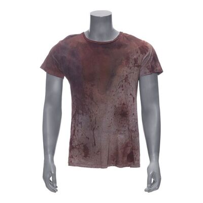 Lot #44: Glenn Rhee's (Steven Yeun) Bloody Dumpster Shirt ### WALKING DEAD, THE (2010-2022)