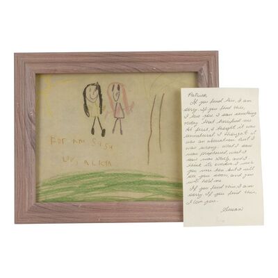 Lot #103: Alicia Clark's (Alycia Debnam-Carey) Framed Drawing with Susan Tran's Note ### FEAR THE WALKING DEAD (2015-2023)