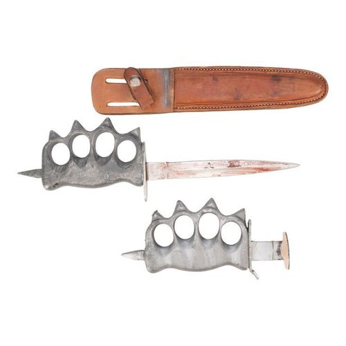 Lot #106: Nick Clark's (Frank Dillane) Bloody Knuckleduster Knife and Holster with Stunt Knife ### FEAR THE WALKING DEAD (2015-2023)