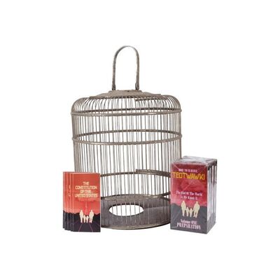 Lot #113: Geoff's (Marshall Fox) Walker Head Cage with TEOTWAWKI VHS Tapes and Pamphlets ### FEAR THE WALKING DEAD (2015-2023)