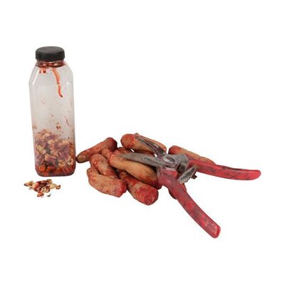 Lot #122: Diana's (Edwina Findley) Bag of Severed Fingers, Bottle of Walker Teeth, and Shears Weapon ### FEAR THE WALKING DEAD (2015-2023)