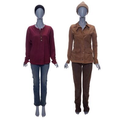 Lot #125: Althea's (Maggie Grace) Brown Jacket Costume and Maroon Shirt Costumes ### FEAR THE WALKING DEAD (2015-2023)
