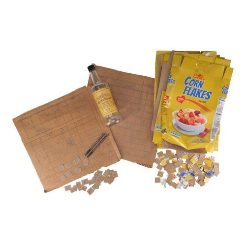 Lot #170: John Dorie's (Garret Dillahunt) Homemade Board Game and Bourbon Bottle ### FEAR THE WALKING DEAD (2015-2023)